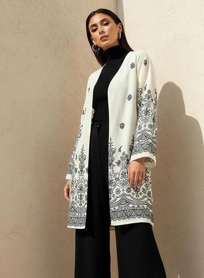 Splash FAV Viscose Kimono Shrug Printed